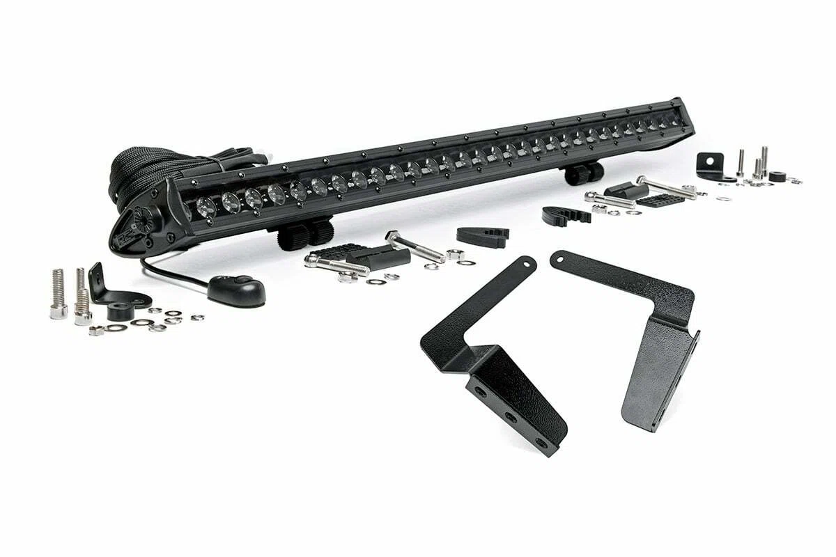 Fits Toyota Tundra (14-21) LED Light Kit Bumper Mount 30_ Black Single Row 70657